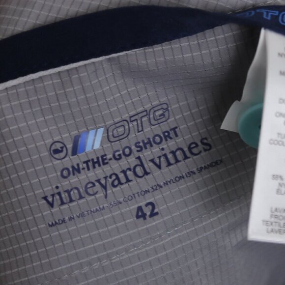 NWT Vineyard Vines 9 Inch On-The-Go Performance Shorts Teal Blue Size 42 - Picture 9 of 9